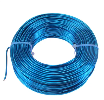 Produktbild von 60m Aluminiumdraht Ø 2mm Aludraht Basteldraht Dekodraht Schmuckdraht blau