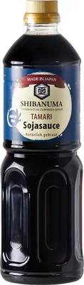 Produktbild von [ 1 Liter ] SHIBANUMA Tamari Shoyu glutenfreie Sojasauce / im Zedernfass gereift /  Japan