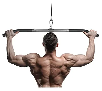 Zdjęcie produktu dla Drążek do wyciągu górnego – drążek do ćwiczeń – Kracht Training – Demontowalna konstrukcja – 85 cm – Czarny