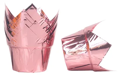 Produktbild von Roségold Tulpen Förmchen Alufolie Muffin Backform 100 Stück