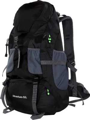 Produktbild von 50L wasserdichter Rucksack für Camping, Klettern, Outdoor & Wandern, schwarz