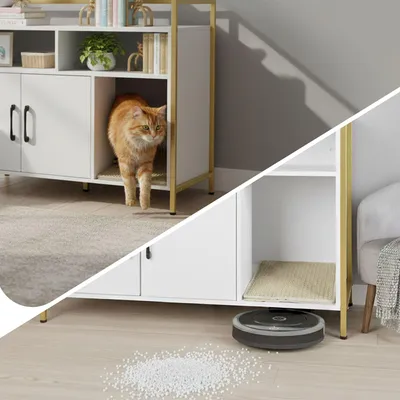Produktbild von Katzenstreuschrank mit Aufbewahrung und Streumatte