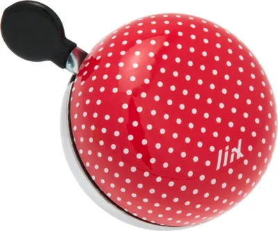 Produktbild von Liix Fahrradklingel Mini Ding Dong , Polka Dots Rot