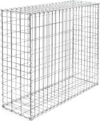 Produktbild von Gabión Wiltec 100 x 100 x 30 cm z drôteného pletiva, žiarovo pozinkovaný gabiónový plot, kamenný kôš na gabiónovú stenu, gabiónová zástena a gabiónový vyvýšený záhon
