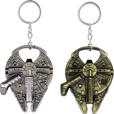 Obrázek produktu pro Otvírače na pivo ve stylu Star Wars - FainFun, 2 kusy, přívěsky na klíče - Vtipné kovové otvírače na pivo, vhodné pro pivo, colu a limonády