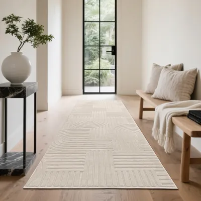 Obrázek produktu pro Běhoun 80 x 300 cm - Pratelný - Protiskluzový - Polyester