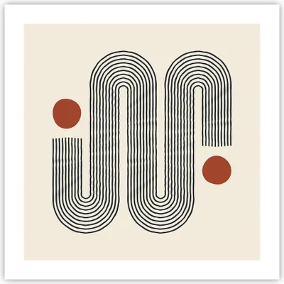 Produktbild von Poster - Poster ohne Rahmen - Minimalistisch Modern Abstraktion - 50x50 cm - Wand Bild - Wanddeko - Wandbilder - Kunstposter - Wandposter - Bilder - Kunstdruck - Wanddekoration - P2XAC50x50-4901