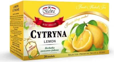 Zdjęcie produktu dla Malwa Herbata Owocowo-Ziołowa Cytryna 40 G (20 X 2 G)