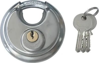Produktbild von MMXX Vorhängeschloss Ø 70mm, Ø Bügel 9,3 mm, Edelstahl, rostfrei