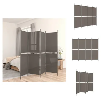 Obrázek produktu pro vidaXL 4dílný paraván antracit 200x220 cm látka - rozdělovač místností