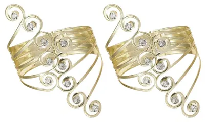 Produktbild von 2 Metall-Gardinenhalter mit Strasssteinen, magnetisch