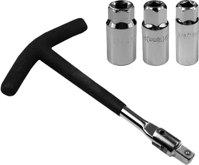 Produktbild von Zündkerzenschlüssel Satz 16 18 21 mm PKW Motorrad Zündkerze Nuss Steckschlüssel
