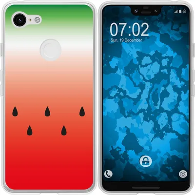 Produktbild von PhoneNatic Case kompatibel mit Google Pixel 3 XL Silikon-Hülle Sommer Melone M5