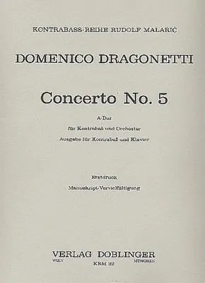 Produktbild von Concerto A-Dur Nr.5für Kontrabaß und Klavier