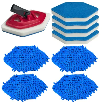 4 Ersatzschwämme + 4 Spongeköpfe für Vileda Bath Magic