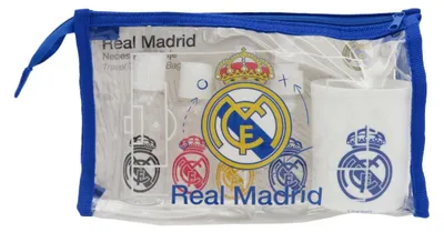 Zdjęcie produktu dla Zestaw kosmetyków Real Madrid na podróż, zawierający 4 butelki o pojemności 200 ml