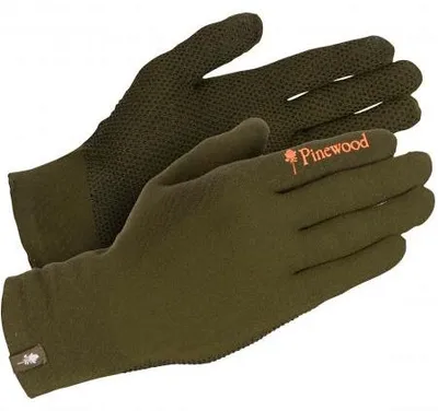 Productafbeelding van Pinewood Hunters Liner Stretch Handschoen, uni (mosgroen/donkerbruin)