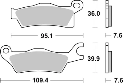 Image de Plaquettes de frein SBS 911RSI (jeu par disque) Offroad Racing Sinter