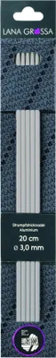 Produktbild von Lana Grossa Strumpfstricknadel Aluminium 20-4.5