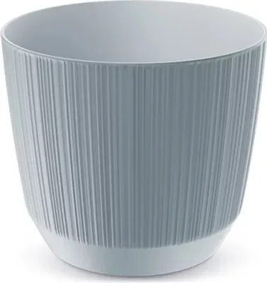 Produktbild von Prosperplast Ryfo Blumentopf, Moderner Pflanzentopf für Innen- und Außenbereich, UV-strahlenbeständig Hellgrau, ⌀ 88mm