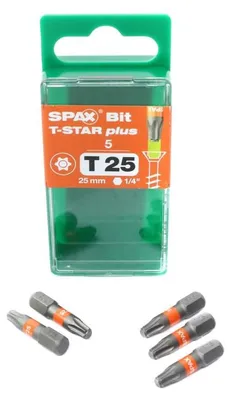 Immagine prodotto di SPAX® 5000009192259 SPAX® T25 T-STAR Plus Bits, 5 St.