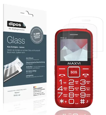 Produktbild von 2x Schutzfolie für Maxvi B5ds up matt - Anti-Shock 9H Folie dipos Glass Kunststoffglas