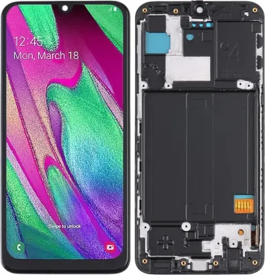 Produktbild von LCD displej a dotykové sklo, náhradní displej pro Samsung Galaxy A40 (Incell) s rámečkem, náhradní díly pro smartphone