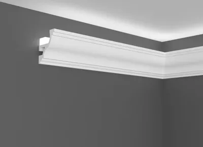 Produktbild von PROVISTON | Lichtleiste | Indirekte Beleuchtung | Deckenleiste | 40 x 45 x 2000 mm | Polymer | Weiß | Hochwertig | Stuckleiste | Modern | Robust | Langlebig | Stoßfest | 100 Meter