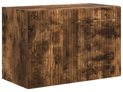 Image de vidaXL Armoire TV murale Chêne fumé 59,5 x 31 x 40 cm