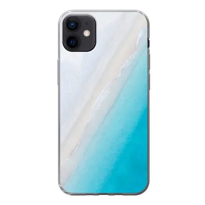 Produktbild von MuchoWow® Handyhülle Schutzhülle Hülle für iPhone 12 mini Strand - Meer - Blau Silikon Softcase Handy Hülle - Bild