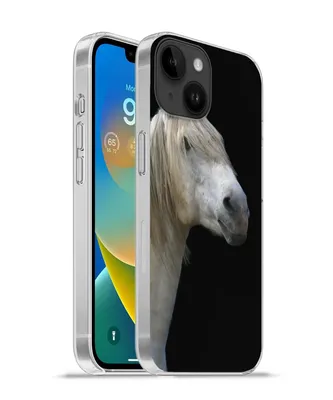 Produktbild von MuchoWow® Handyhülle Schutzhülle Hülle für Apple iPhone 14 - Softcase Pferde - Pilz - Schwarz Silikon Softcase Handy Hülle - Mobiltelefonhülle