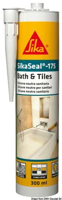 Productafbeelding van Siliconenkit SikaSeal-175, transparant, 300 ml, Osculati 65.418.04