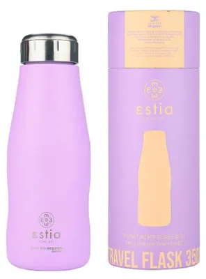 Produktbild von ESTIA | Thermosflasche - 350 ml - violette Isolierflasche - mit Schraubdeckel