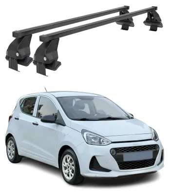 Produktbild von Menabo Dachträger Grundtäger für Hyundai i10 2017-2019 50kg Stahl Schwarz 2 tlg, KI-generiertes Bild