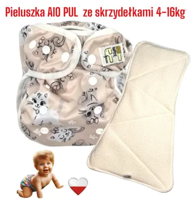 Produktbild von NappiMe AIO PUL Mehrwegwindel mit Katzenflügeln