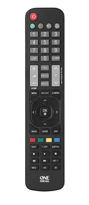 Produktbild von One For All URC 1911, TV, IR Wireless, Drucktasten, Schwarz