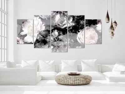Produktbild von BLUMEN ABSTRAKT Acrylglasbild Modern Wandbild Glasbilder Bilder b-C-0740-k-p
