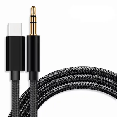 Obrázek produktu pro USB-C na 3,5mm jack – audio kabel – kabel pro telefon – černý – 1 metr – CHPN