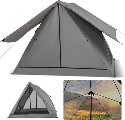 Produktbild von GOPLUS Campingzelt wasserdicht für 2-3 Personen, automatisches Wurfzelt, Pop up Zelt Sofortzelt Rucksackzelt Winddicht Outdoor für Reise Trekking Camping, Kuppelzelt Familienzelt tragbar mit Tasche