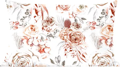 Produktbild von MuchoWow® Zierkissen Sofakissen Wohnzimmer Dekokissen 50x30 cm Rosen - Boho - Muster - Wohnzimmerdekoration - Polster mit Photo