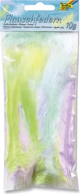 Produktbild von folia Flauschfedern 10 g Pastellfarben