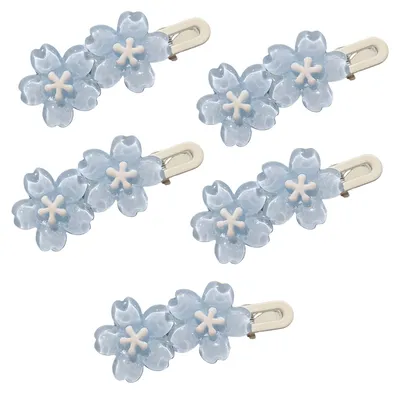 Produktbild von 5er-Pack Haarspangen für Mädchen, Cartoon-Hasen- und Sternenmotiv, Haarclips ohne Kopfhaut, seitliche Ponyfrisur, kindliche Haaraccessoires F