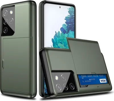 Produktbild von König Design Hülle kompatibel mit Samsung Galaxy S21 Ultra Kunststoff Soft Handyhülle - Handy Case Grün