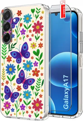 Obrázek produktu pro Pouzdro pro Samsung A17 5G VZORY| ZESÍLENÉ PRŮHLEDNÉ POUZDRO + SKLO 9H