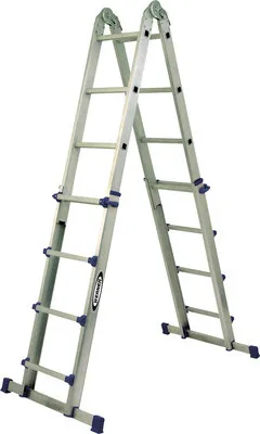 Produktbild von WERNER Teleskopleiter Aluminium 4 x 4 Sprossen Arbeitshöhe 4,3 m