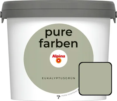 Produktbild von Alpina Pure Farben Wandfarbe eukalyptusgrün 2,5 L