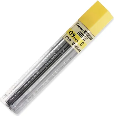 Immagine prodotto di Ricarica fine Pentel Hi-Polymer Super 0,9 mm B nero 15 pezzi/confezione.