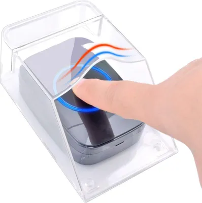 Obrázek produktu pro Průhledný ochranný kryt pro venkovní zvonek, vodotěsný, bezdrátový, k montáži na zeď - 11 x 6 x 5 cm