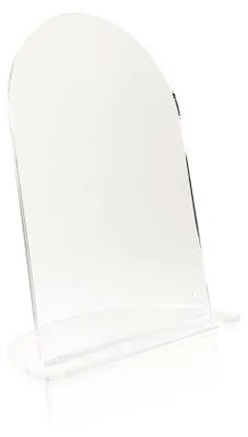 Tischkarten rund transparent mit Sockel, 10 Stück