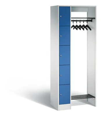 Produktbild von C+P Offene Garderobe, H1950xB740xT480mm, 7035/5010